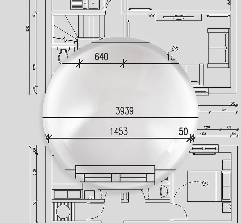 BIJIA 3.2 inch Acrylic Paperweight Magnifier Reading Magnifying Glass - Dome Magnifier/Paperweight Optical Half Ball Lens with White Box(80mm) - Image 3